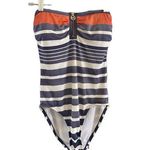 Michael Kors Women's  Swimsuit Size 4 Blue White Striped Photo 0