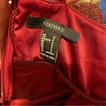 Maroon Sparkly Ruffle Dress Photo 3