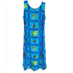 Jams World  Blue Dress with Colorful Floral Patterns Photo 1