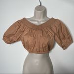 ALC Frank A.L.C. Natural Tan Beige Naya Off-the-shoulder Crop Top size 2 Photo 6