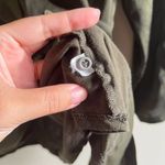 Anthropologie SATURDAY SUNDAY OLIVE GREEN BUTTON DOWN BLOUSE TOP TIE FRONT SZ L Photo 6