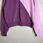 Aviator Nation Rare Crewneck Purple Colorblock lightning bolt Sweater size M Photo 1