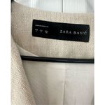 ZARA  White & Beige Linen Motorcycle Jacket Photo 5
