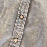 American Eagle  Vintage Denim Long Sleeve Button Down Shirt Oxford Light Wash EUC Photo 3