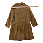 Vintage 60’s Leather Jacket Coat Brown Small Suede Leather Buttons Lined Collar Photo 8