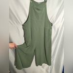 Xhilaration Womens Romper Pants Jumpsuit Wide Legs Overalls Green Casual Work XL Photo 2
