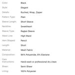 SheIn Black Ruched Mesh Dress Photo 2