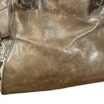 Kooba Brown Leather Snakeskin Tote Shoulder Bag Women Photo 9