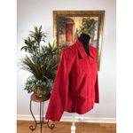 Positive Attitude Women M Red Jacket Full Zipper Front Long Sleeve Faux Suede Size M Photo 1