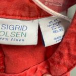 Sigrid Olsen  Coral Linen High Neck Sleeveless Dress XS Capsule Resort Wear Photo 2