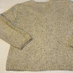 Liz Claiborne Size LARGE V-Neck Cable Knit Sweater Neutral Beige Cream Tan Photo 6