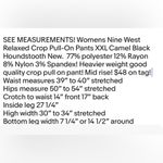 Nine West Womens Relaxed Crop Pull-On Pants XXL Camel Black Houndstooth New Photo 9
