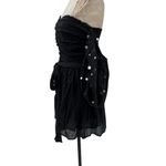 SUNDRESS Alana‎ Dress Black Mini Puff Sleeve Mirrored Size XS/Small Photo 7