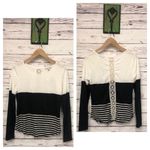 Moa Moa  lace back color block striped‎ shirt Photo 1