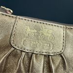 Coach Metallic Gold Leather Horse Carriage Logo Small Coin Purse Wallet Photo 7