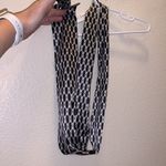 Black & white patterned hair tie belt scarf Photo 2