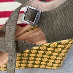 Toms Brown Wedge Sandals Size W9 Photo 4