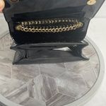 Forever 21 Black Patent Clutch Gold Chain Shoulder Bag One Size Photo 2