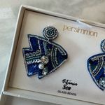 New in box persimmon glass beads fish earrings Photo 1