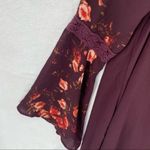 Hint of Mint Floral Chiffon Flare Sleeve Dress Photo 4