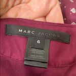 Marc Jacobs  silk wine geo print ruffle top sz 6 Photo 3