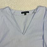 Banana Republic Blue and white pin stripe sz XL bell sleeve office business work Photo 2