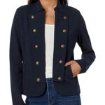 Tommy Hilfiger  Navy Military Band Jacket Gold Buttons Cropped Size Medium Photo 0