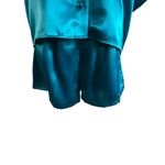 L’Intima Collection Vintage Satin Teal Sleepwear Set Size L Photo 5