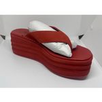 Free People Red Bohemian Thong Platform Photo 7