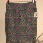 LuLaRoe  Pencil Skirt Cassie Rainbow Ombré w/Black Overlay Sz 2X NWT Professional Photo 0