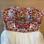 Sherri Hill NEW  Embroidered Floral 50343 Strapless Tulle Prom Dress Size 12 Photo 2