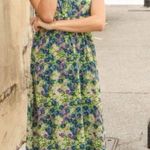 Natural Life  Bohemian Retro 70s Floral Child Elizabeth Maxi Dress Sundress Small Photo 0