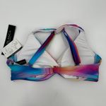 La Blanca Bikini Top Size 10 NWT Sunset Shores Over The Shoulder Underwire Wrap Photo 3