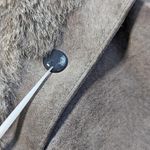 Vintage 80s Fur Suede Coat Vest Convertible Gray Rabbit Outerwear Jacket France Size M Photo 8