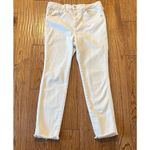Free People We The Free  white high rise raw hem skinny jeans size 31 Photo 11