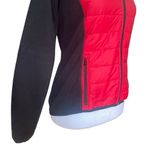 Ralph Lauren Lauren Active Fleece Jacket Black Red Quilted Womens XS Petite Photo 5