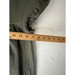 ASOS  Olive Green‎ Oversized Small Top Flutter Ruffle Sleeve V Neck Babydoll Photo 2