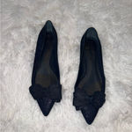 Tory Burch Navy Blue Flats with Bow Detail size 10 Photo 1