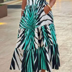 Roberto Cavalli  Vibrant Green and Black Midi Skirt Photo 0