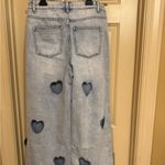 Rhinestone Heart Cutout Jeans Blue Size undefined Photo 2