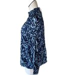 Beach Lunch Lounge Collection Delilah Printed Slub Top for Women in Blue Photo 4