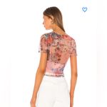 superdown NWT Floral Simona Sheer Top - Pink and Blue Photo 2