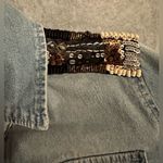 Miss Me  bejeweled denim long sleeve button up size S Photo 4