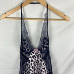 Victoria's Secret  Lace Detail Animal Print Open Back Chemise Size Small Photo 1