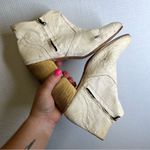 Esquivel | Elegant‎ Cream Ankle Boots with Wooden Heel 8 White Photo 6