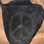 Black leather Studded Women's Bag late 90s y2k 14x14 Photo 3