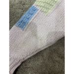 Love Shack Fancy Allan Appliquéd Patchwork Knitted Turtleneck Sweater Small Pink Photo 9