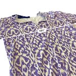 Purple and White V neck Boho Patterned Maxi Dress with tassels Size large NEW Photo 7