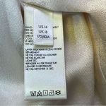 Maeve NEW Anthropologie  Faye Flounced Jacquard Mini Skirt Sz 14 Yellow Metallic Photo 6