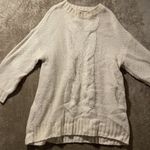 Aerie  Sweater Womens Sz Medium Oversized Cable Knit Shirt Beige Loose Fit Long Photo 0
